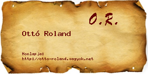 Ottó Roland névjegykártya